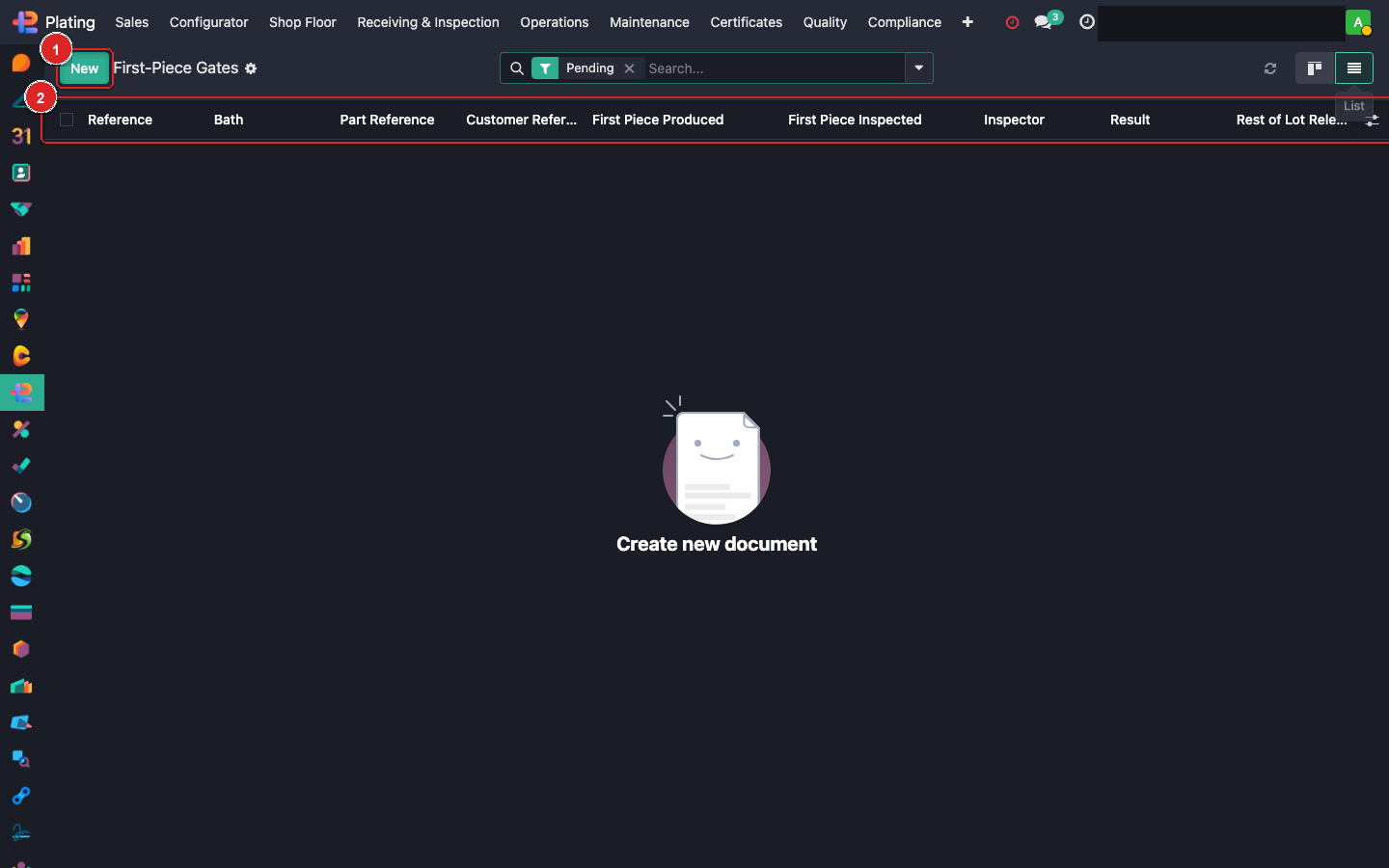 First-Piece Gates list