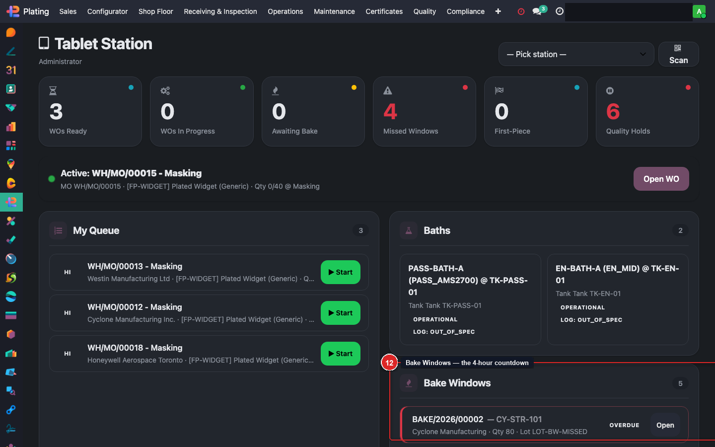 Bake Windows — the 4-hour countdown
